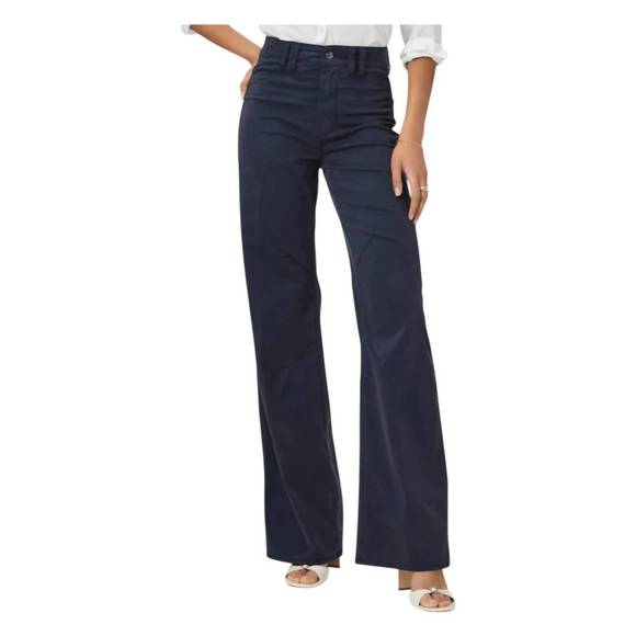 NEW PAIGE sasha wide leg jeans in navy seascape